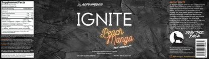 Ignite Pre workout (Peach Mango) non Stim